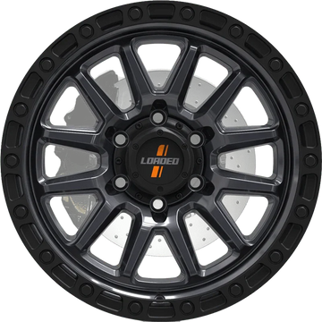 Loaded Stockton Wheels in Grey Centre Black Lip - Brixton 4x4 - Buy Online Now!